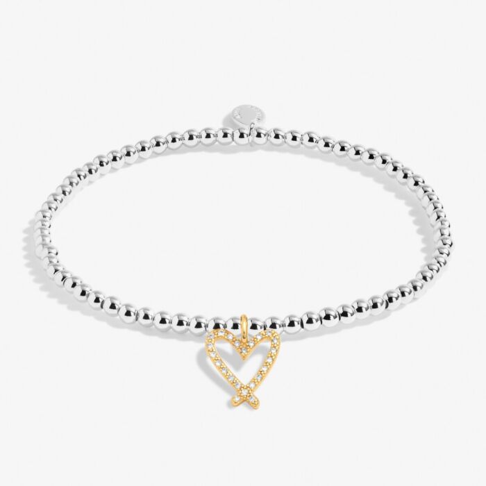 Joma Jewellery A Little 'Be Bold Be Brave Be Beautiful' Bracelet In Silver And Gold Plating